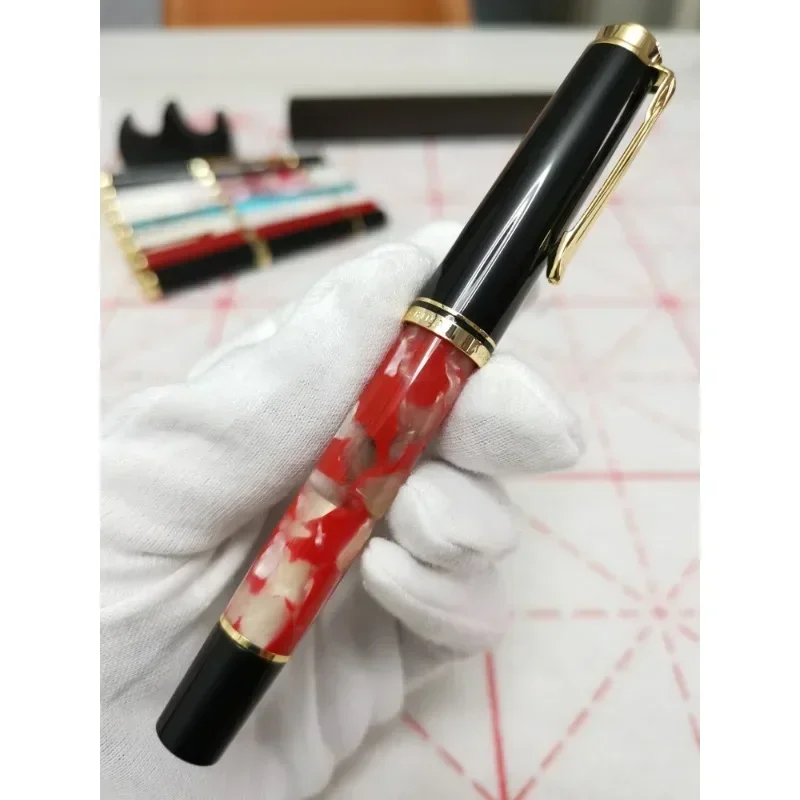 ADMOK Resin Fountain Pen M400 Schmidt F Import Nib Acrylic  High-grade Stone Pattern Ink Pen Office School Supplies Writing