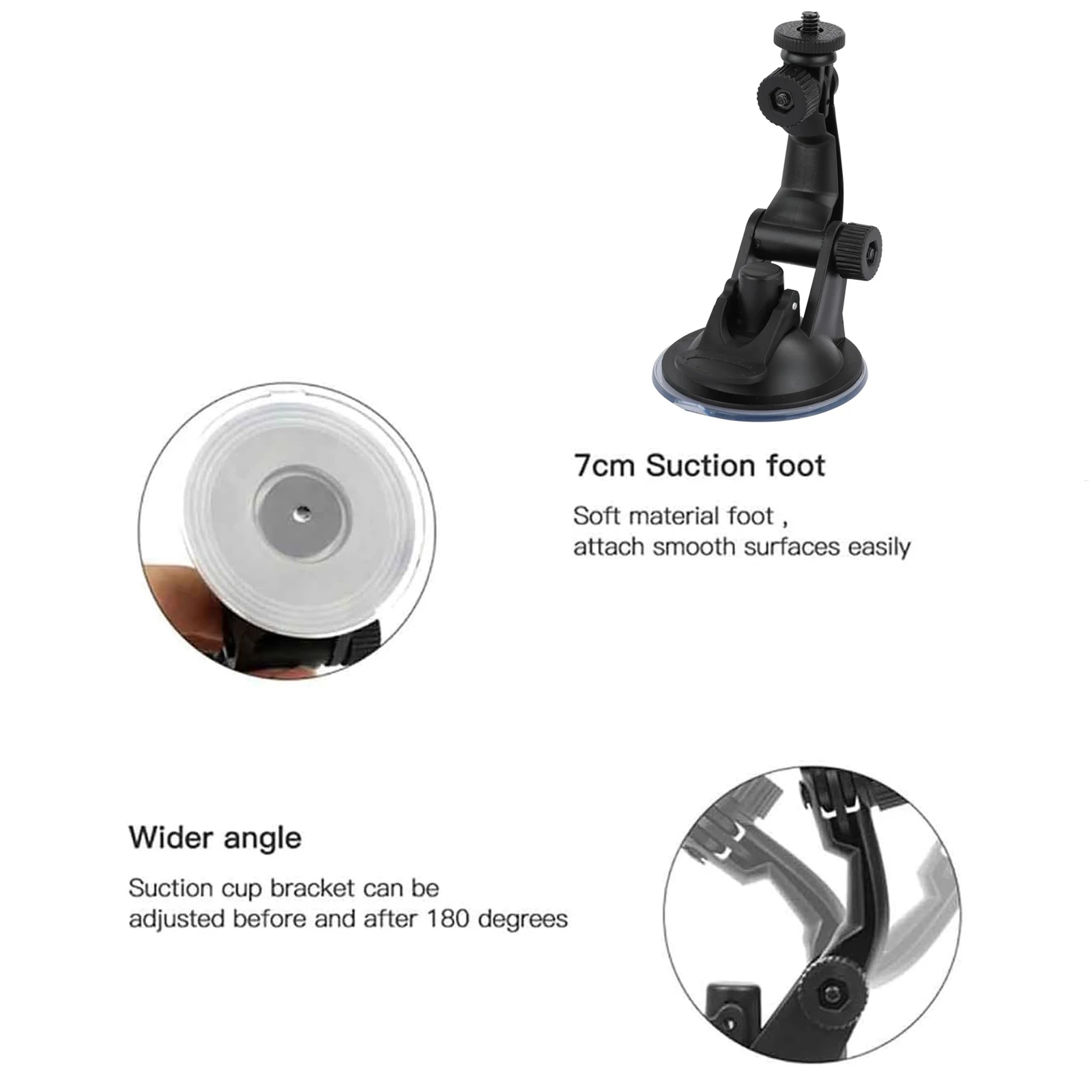 For GoPro Suction Cup Mount Car Mount For GoPro Hero 13 12 11 10 9 8 7 Insta360 X4 X3 DJI Action 5 4 3 Action Camera Accessories