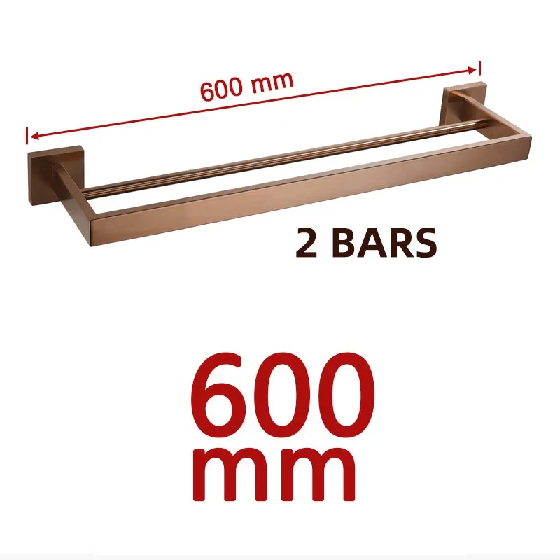 Geborsteld roségouden handdoekenrek, badjashaak, badkamerbeslagaccessoires