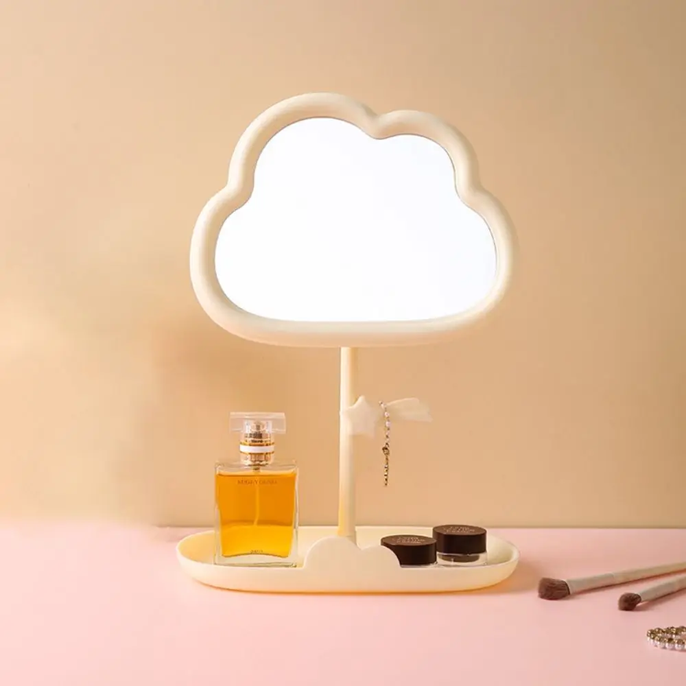 High Definition Mirror Clouds Makeup Mirror Single-sided Rotatable Dressing Mirror Cartoon Meteor Portable Desktop Mirror