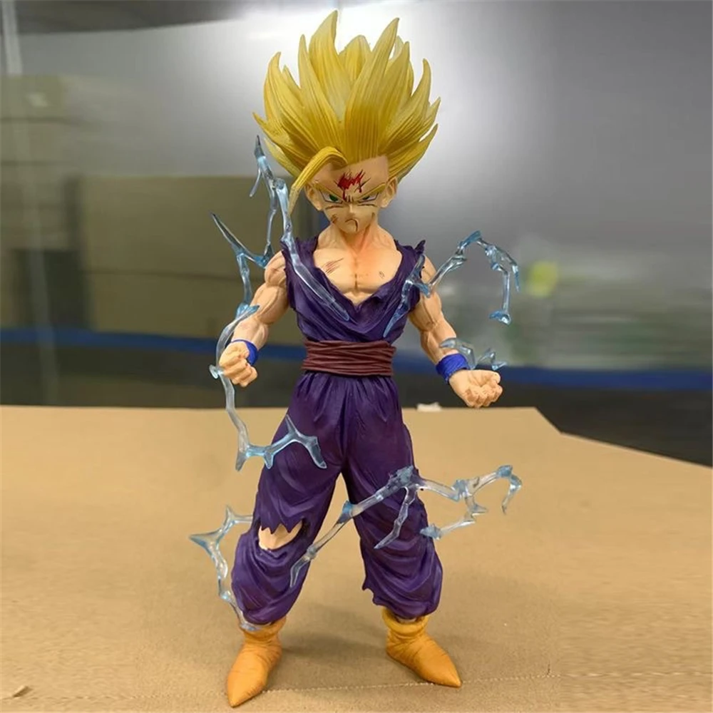 Anime Dragon Ball Z Super Saiyan Son Gohan Bataille Damagnie Ver. GK – figurine d'action en PVC DBZ, Collection de statues, modèle de jouets pour enfants, poupée