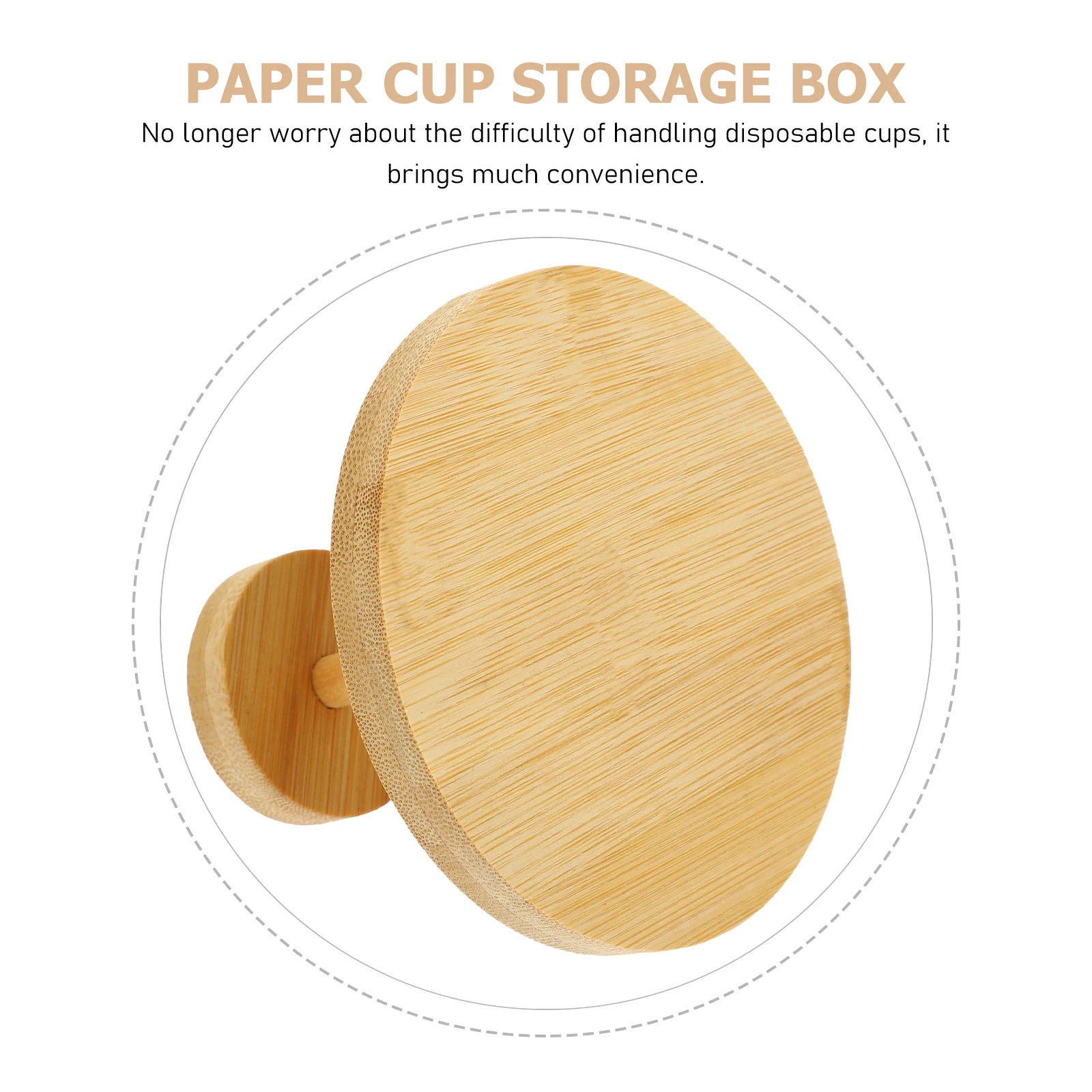 

Cup Holder Kitchen Picker Storage Rack Paper Dispenser for Bathroom Wear Bamboo