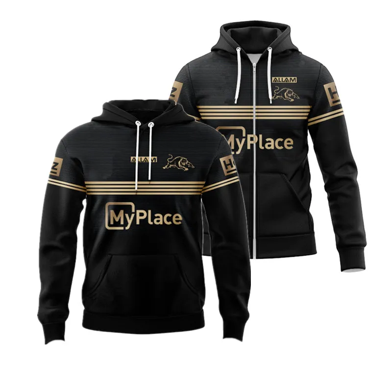 2025 Penrith Panthers Alternate Zipper Hoodie Shirt - Mens Size: S-5XL （Print Custom Name Number）