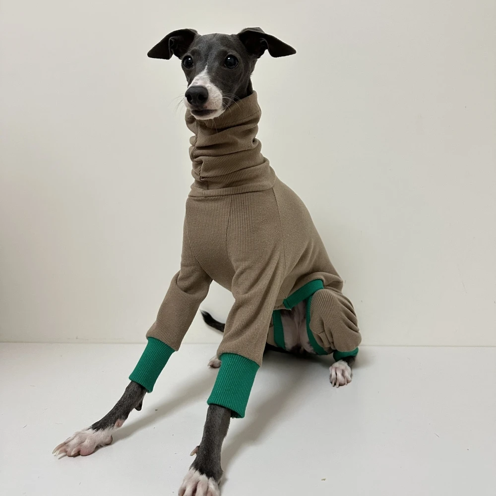 Clothing for Dogs Cute Winter Puppy Clothes Autumn Warm 4-legged Cotton Coffee Coat for Italian Greyhound Whippet Dog Sweatshirt