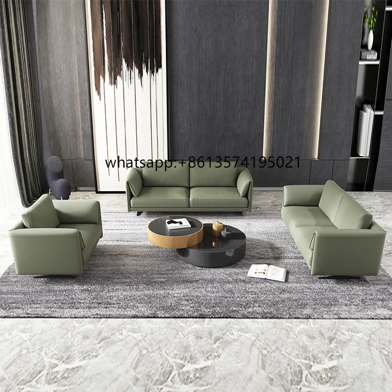 

Modern Living Room Furniture Recliner Genuine Leather Sofa 3+2+1 Seater Sofa Sets with Cushion