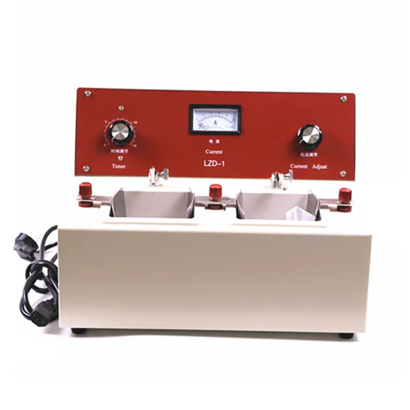 Two Groove Electropolisher Dental Electrolytic Polishing Machine with Two Water Baths Stainless Steel Machine Type Polisher