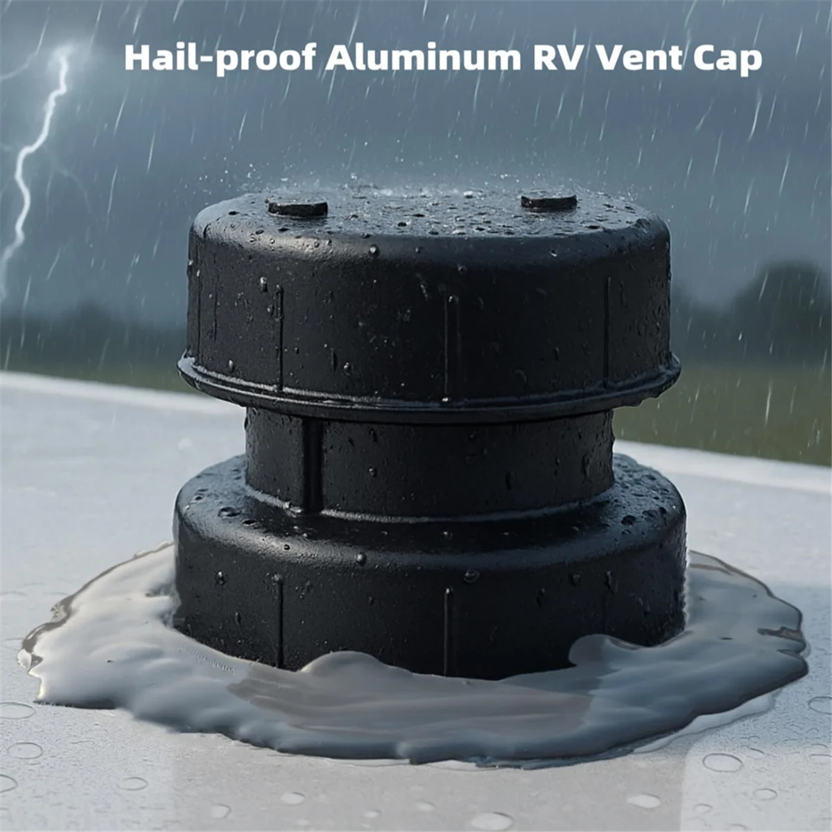 A83Z RV Plumbing Vent Cap with Screen - Aluminum Camping Sewer Roof Top Cover Replacement Fit for 1Inch to 2-3/8Inch OD Pipe