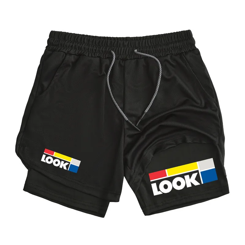 

2026 шорты для бега, мужская спортивная одежда 2 в 1, компрессионные шорты для бега, мужские шорты с двойным воротником, шорты для тренировок в тренажерном зале и фитнесе