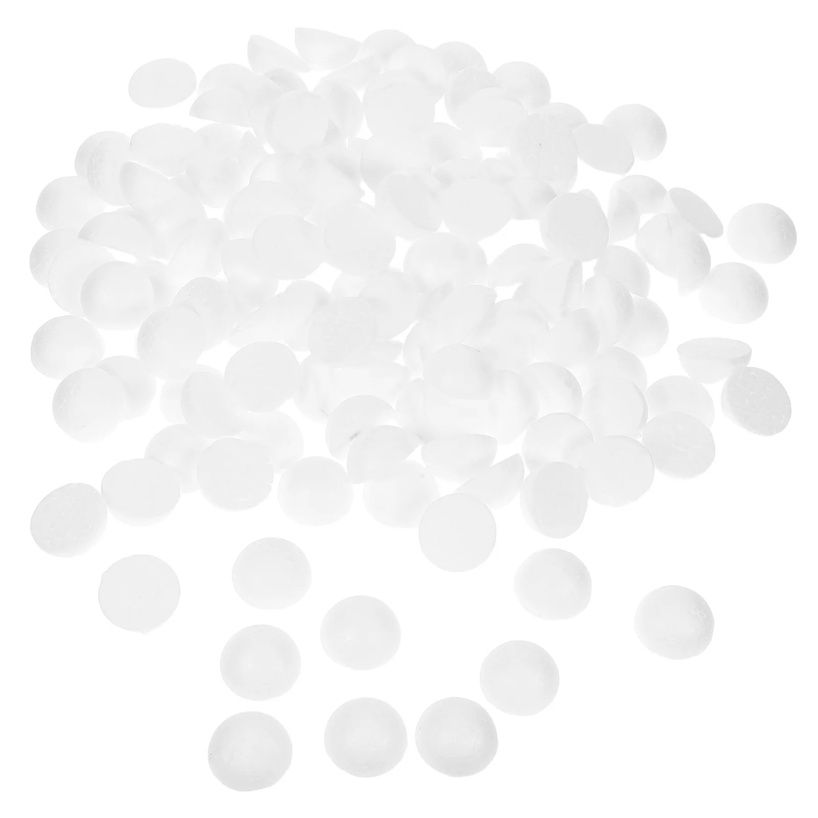 

200Pcs 3Cm White Semicircle Foam Balls DIY Craft Material Christmas Party Decor Flower Arrangement Accessories Gifts Supplies