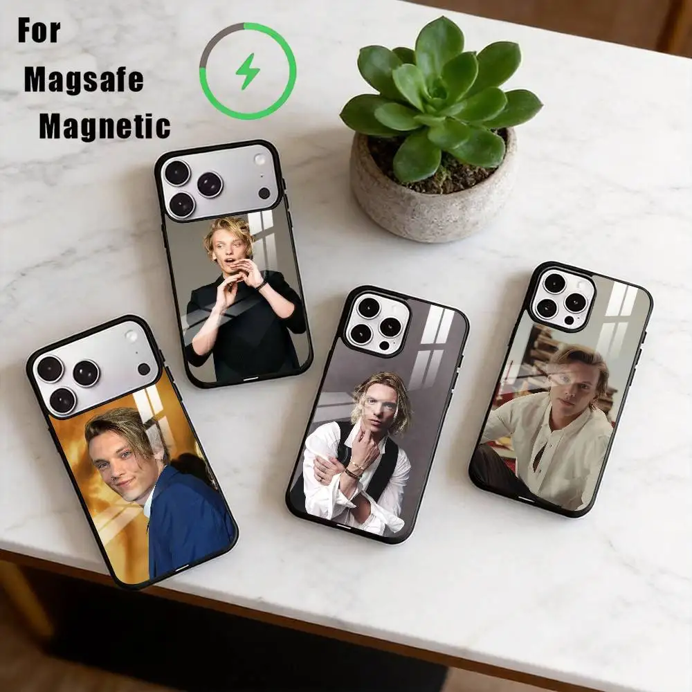 

J-Jamie Campbell Bower Actor Phone Case For iPhone17,16,15,14,13,12,11 Plus,Pro Compatible with magnetic wireless charging