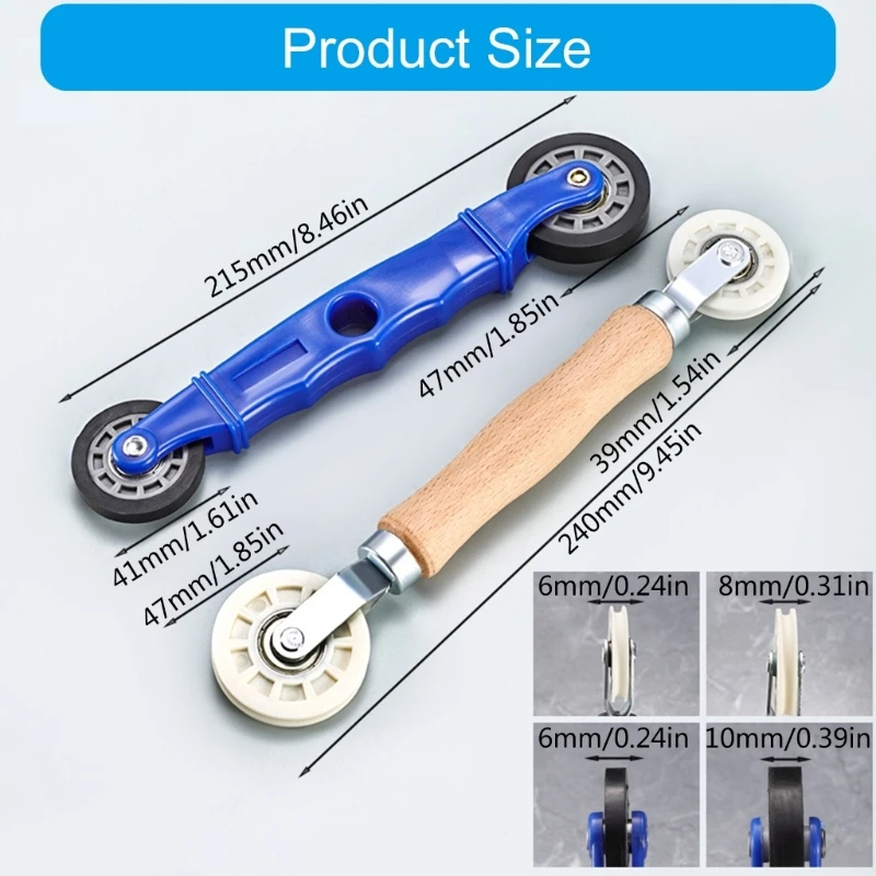 หน้าจอเครื่องมือหน้าจอหน้าต่าง Spline Roller เครื่องมือไม้จับตาข่ายประตูหน้าจอซ่อมยางล้อ Handle Roller Drop Ship