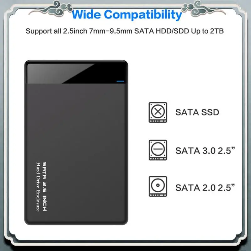 Premium HDD Case 2.5 Inch SATA Adapter Hard Drive Enclosure For SSD Disk HDD Box Case HD External HDD Enclosure