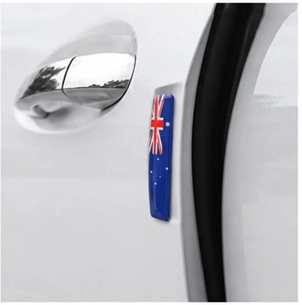 8Pcs Car Door Protector Edge Guard Strip Flexible Adhesive Backing for Car Door Crash Scratch Dent Protection Flag Decor Auto