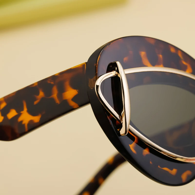 Modische Sexy Cat-Eye Sonnenbrille für Damen 2026 – Luxuriöses Markendesign, neue Doppelrahmen-Sonnenbrille für Damen, Cateye Shades Eyewear – Detail 13