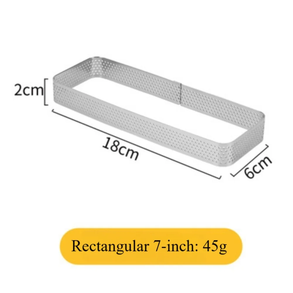 Stainless Steel Baking Ring Kit for Dessert Assembly Featuring Multiple Geometric Shapes and Precision Crafted Edges