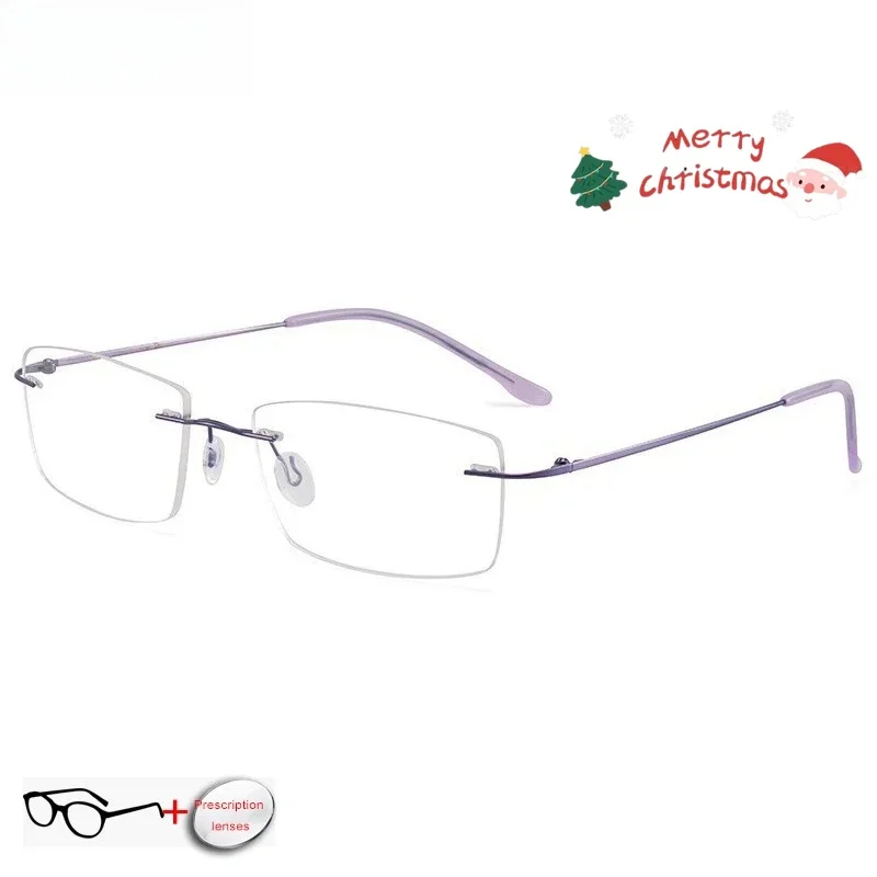 

Черные очки без оправы для мужчин и женщин 1,61MR-8 1,67 линзы по рецепту, очки для чтения при близорукости, очки с защитой от синего света