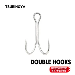 Anzuelos Dobles TSURINOYA – Acero al Carbono para Señuelos