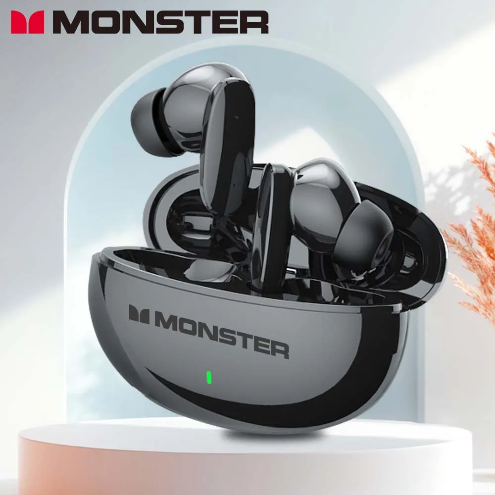 Monster True-auriculares inalámbricos con Bluetooth ENC, cascos con reducción de ruido, Bluetooth 5,3, estéreo HD, para música, deporte