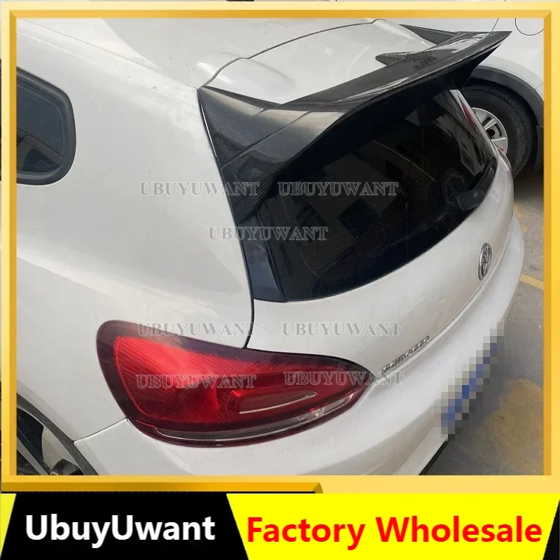 Car Styling Fit For Volkswagen Scirocco 2009-2013 (NOT for R) CARBON FIBER Materoal Rear Roof Lip Spoiler Trunk Boot Wing