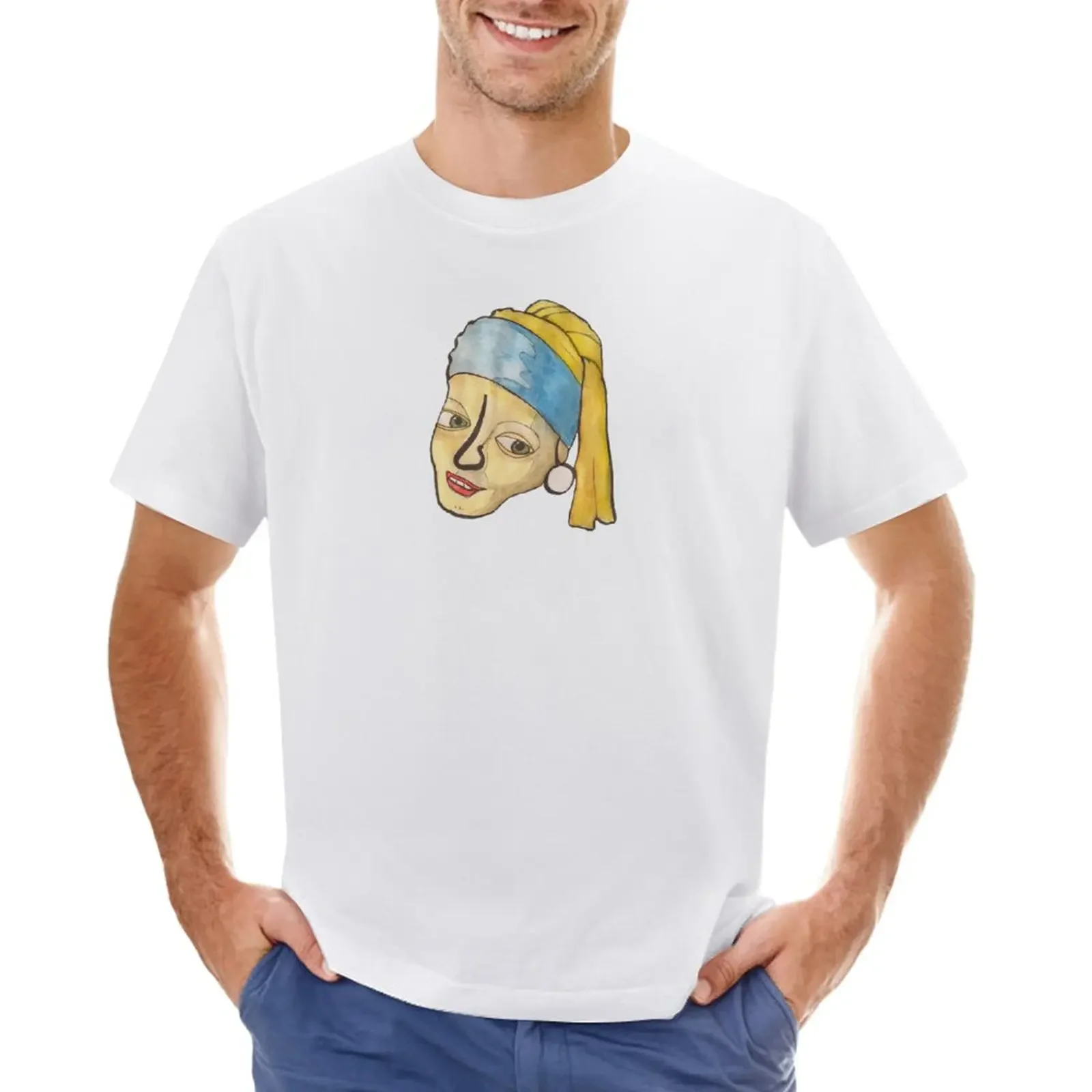 Girl With the Pearl Earring T-Shirt cute tops plain funny t shirts for men