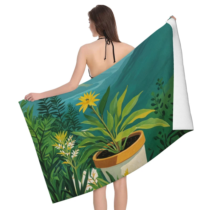 Home bath towels for the body towels bathroom quick drying microfiber beach man large sports towel Fruit plant boho simple ins