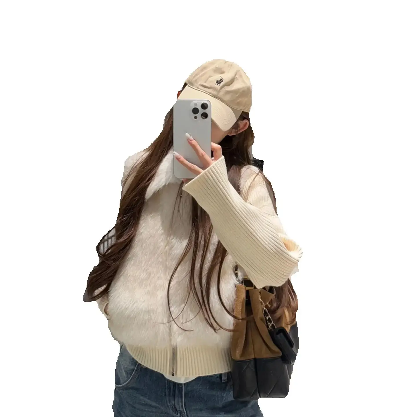 2025 New eco-friendly fur vest King Toka fur vest patchwork detachable knitted sleeve coat vest
