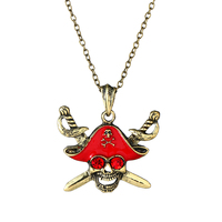 Fashion Movie Jewelry Vintage Charm Pirates of the Caribbean Pendant Necklace For Men And Women