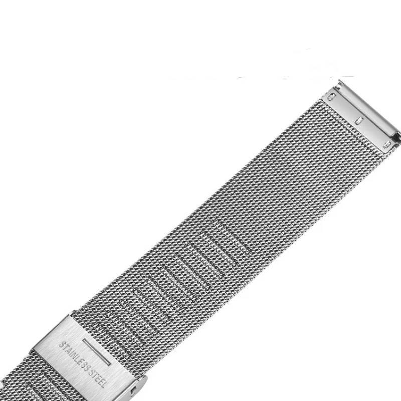 حزام ميلاني سريع التحرير ، سوار من الفولاذ المقاوم للصدأ ، سوار فضي ، إكسسوارات عالمية ، ساعة 18 ، 20 ، 22