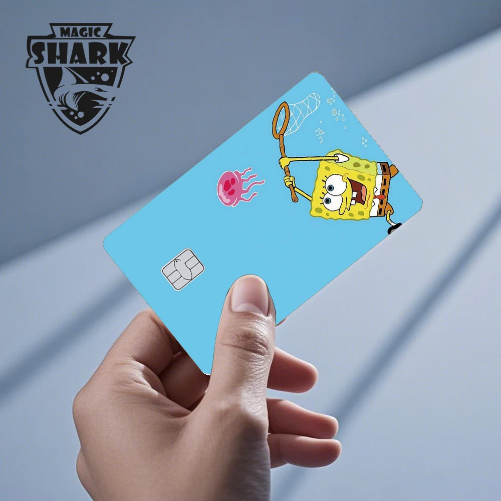 2026 neue Magic Shark Star Bob Kein Verblassen Cartoon Wasserdichte Haut Abdeckung Aufkleber Film für Kredit-Debitkarte Große Kleine Chip – Detail 7