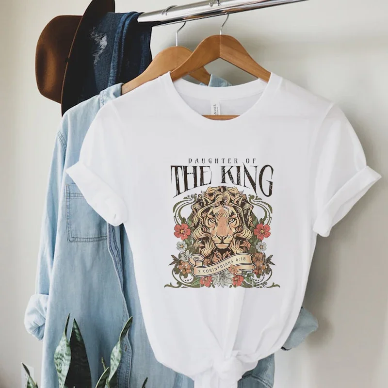 Women Vintage Boho Bible Verse T-Shirt Cute Aesthetic Jesus Worship Tee Shirt Faith Religious Tops Gift Female Christian Apparel