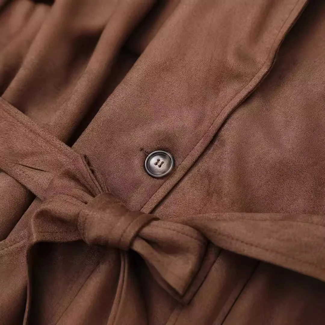 2024年冬 レディース ロング ダブルブレードカラー ジャケットコート ティエンデッドポリエステル生地 レディース プレミアム品質 ウィンドブレーカー