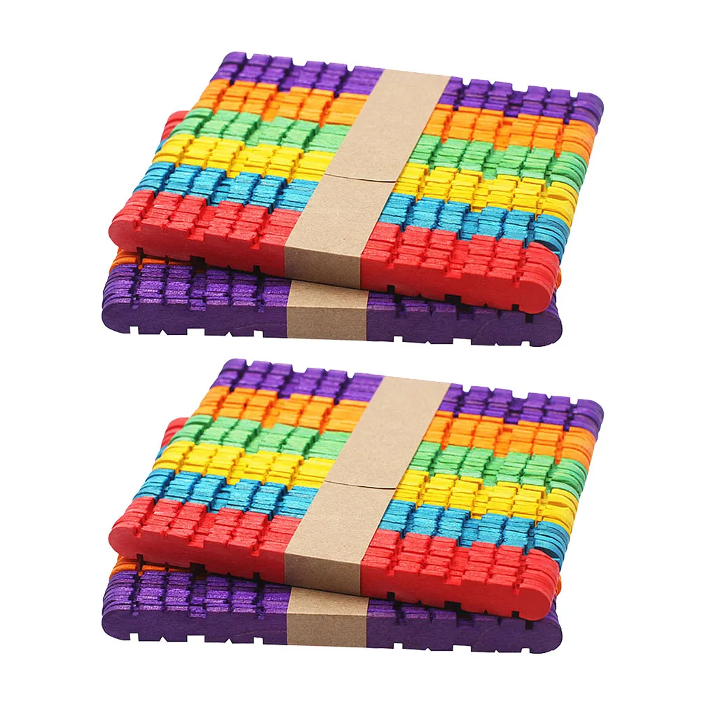 

50Pcs Wooden Craft Sticks Smooth Splinter-Free Natural Wood Colored Ice Pop Sticks for DIY Classroom Activities Kids Arts