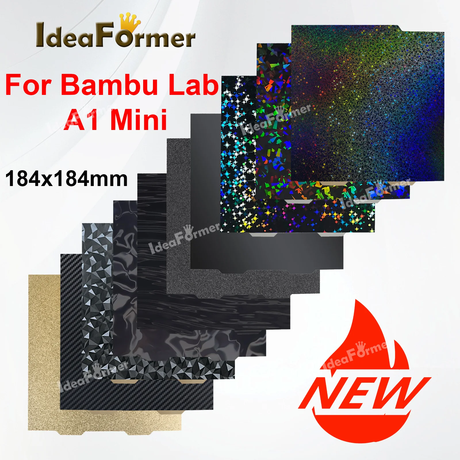 Mini Placa De Construção De Bambu Laboratório, Dupla Face, Cama PET Pei, Folha De Aço Mola, A1, 184x184 H1h Placa para Placa De Bambu