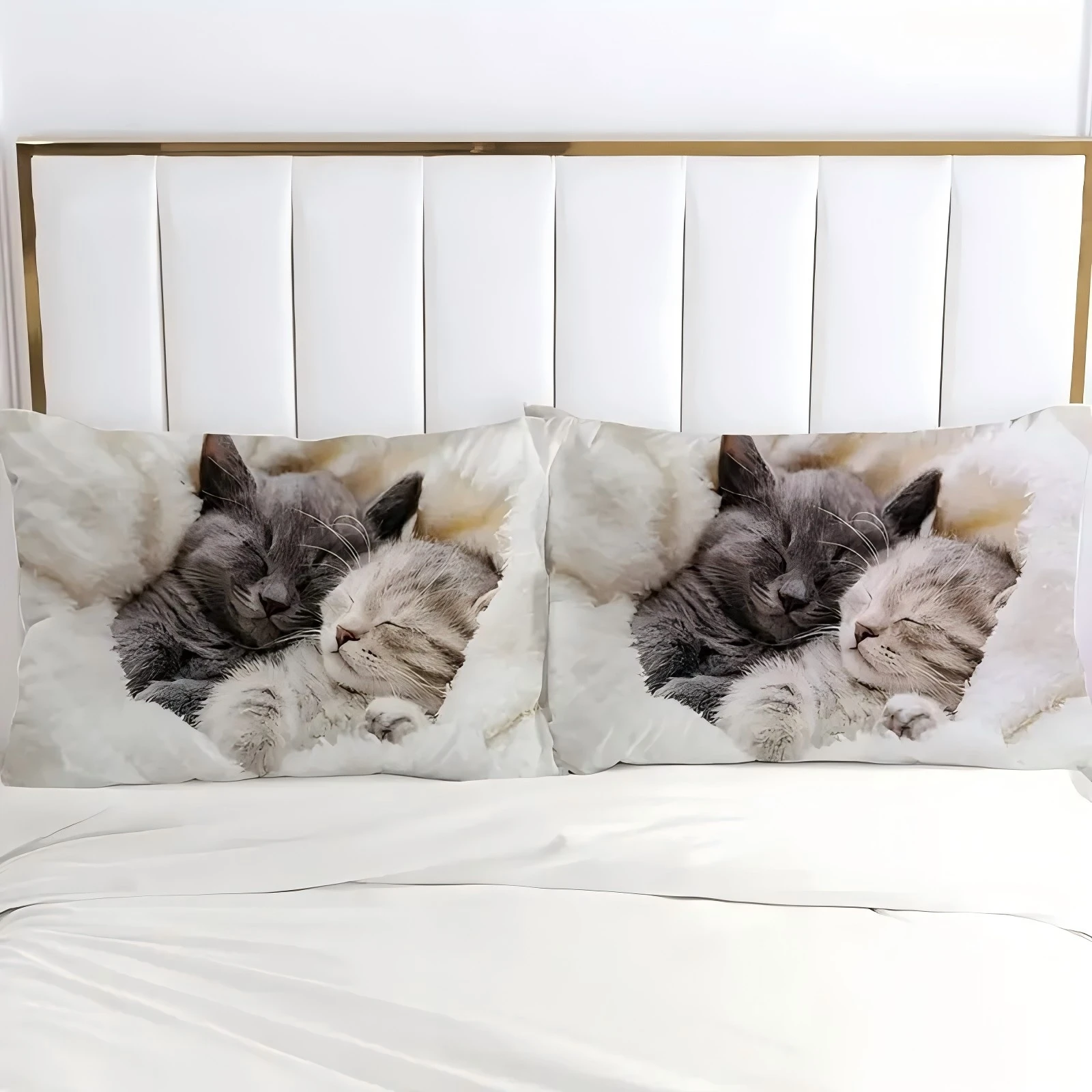 Cute plush pet cats 3d Printed Bedding Set Simple Pet Cat Style Luxury Duvet Cover Soft Comfortable Home Polyester Quilt Cover