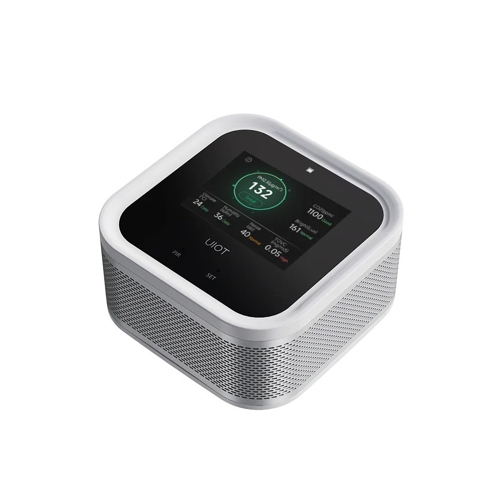 2026new Smart 7-in-1 Environmental Monitor ZigBee Connectivity, Real-Time Alerts, Compact, Perfect for Indoor Air Safety Supervi