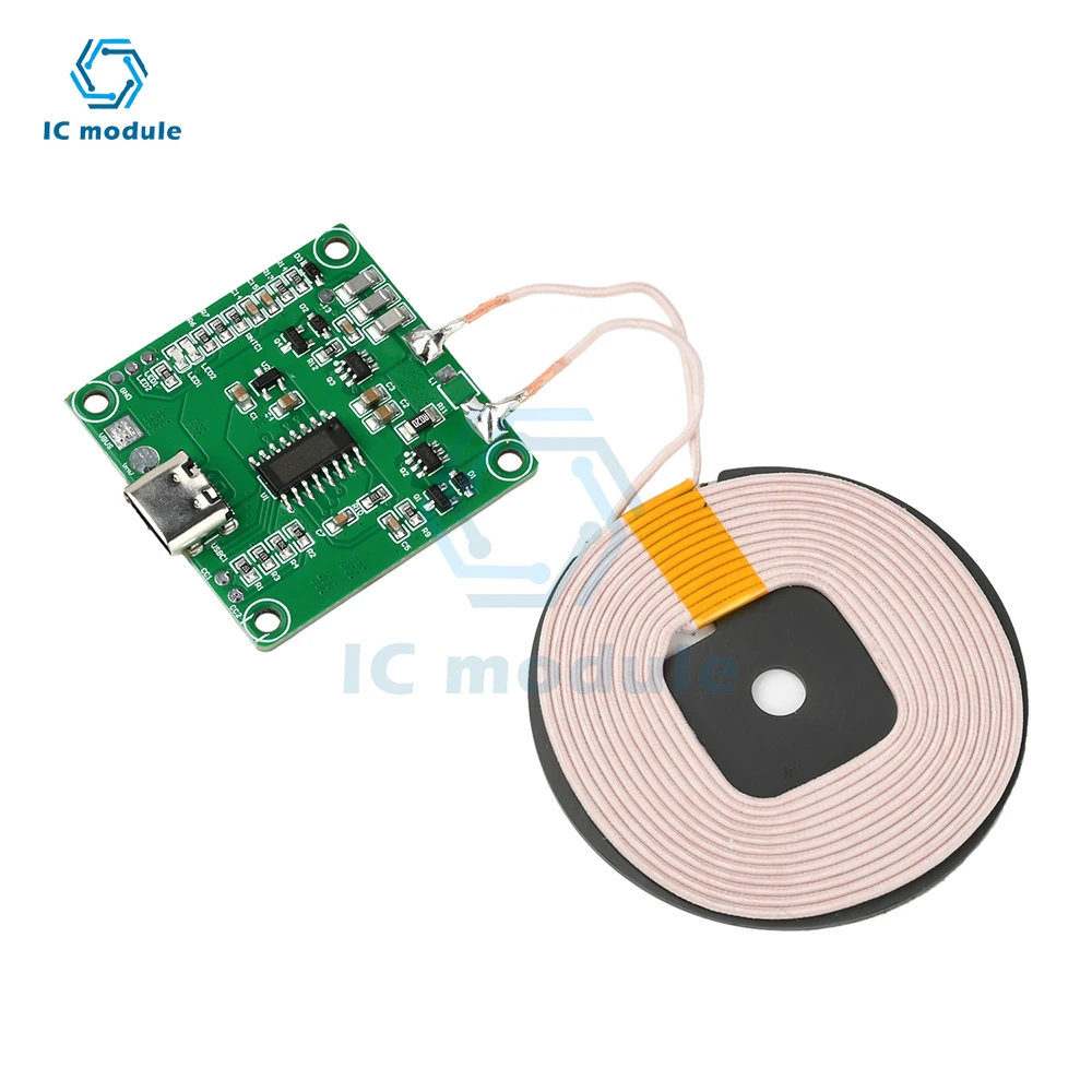 DC 5V 9V 12V 15W Wireless Charging Module Transmitter Module Coil Circuit Board Fast Charging Wireless Charger PCBA DIY Parts
