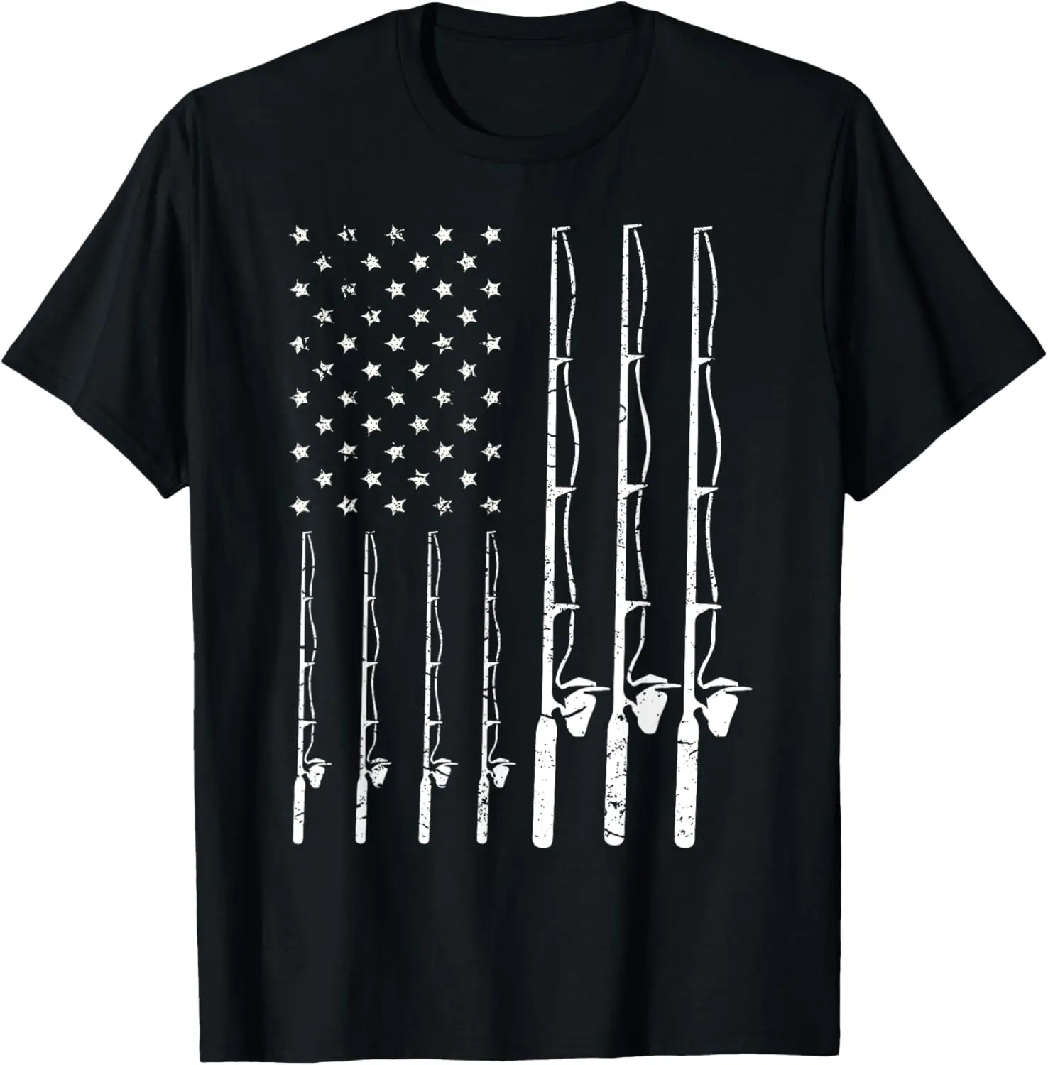 

American Fishing Rod Flag T-Shirt