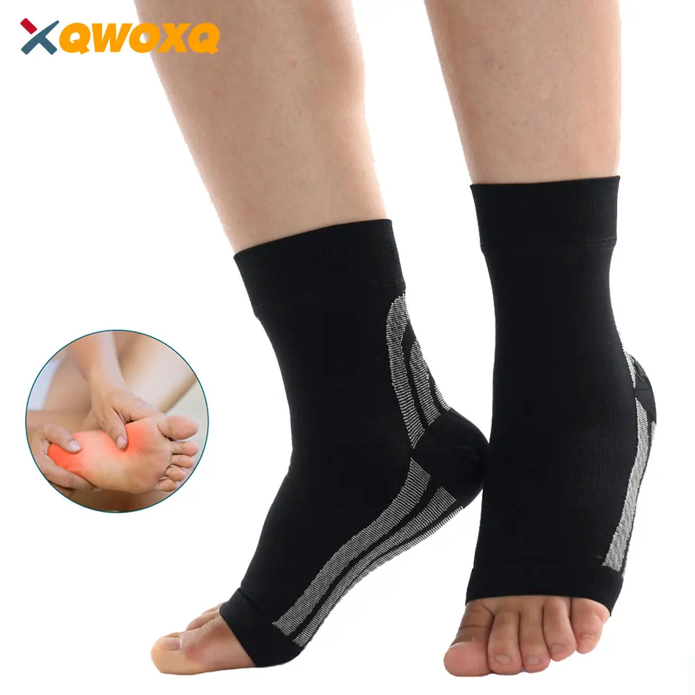 1Pair Sport Ankle Support Sleeve, Compression Ankle Brace for Sprained Ankle, Achilles Tendonitis,Plantar Fasciitis,Injured Foot