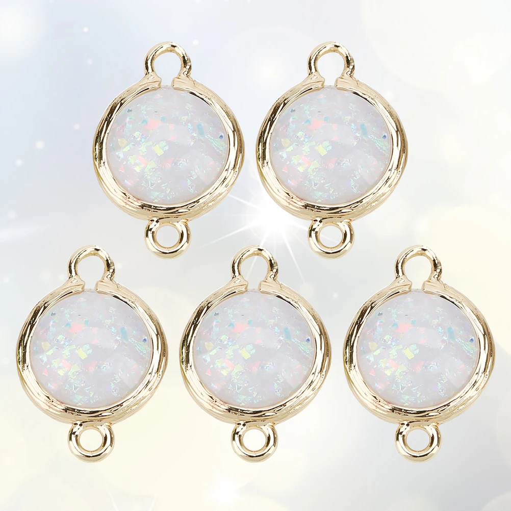 

Jewelry Making Connectors Resin Pendant Accessories DIY Gem Bracelet Charm White Hanging