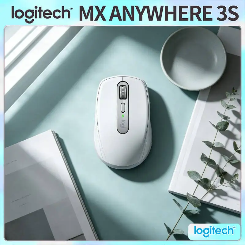 Precision MX Anywhere 3S Mouse - 8K DPI, MagSpeed Scroll, Ergonomic Grip, Suitable for UI Design & Daily Office Work