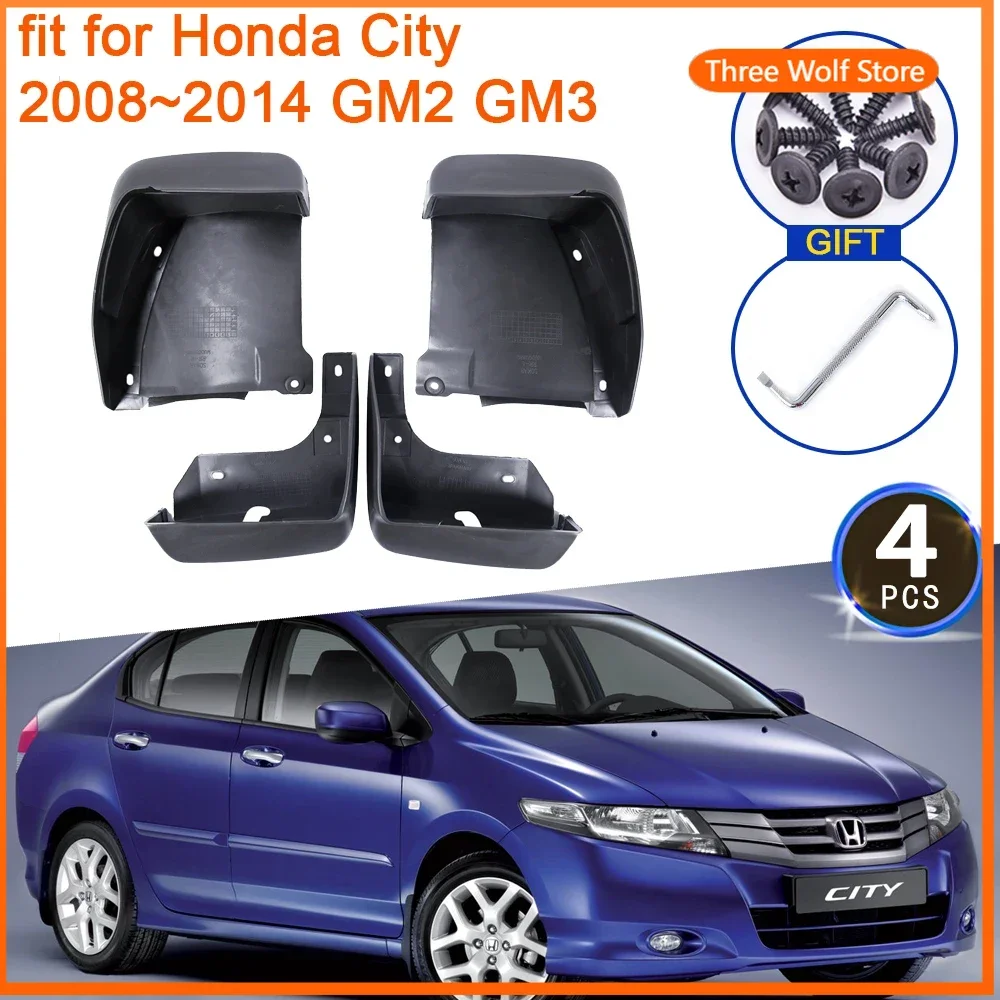

4x for Honda City 2008 2009 2010 2011 2012 2013 2014 GM2 GM3 Mud Flaps Mudguards Splash Guards Fender Flare Mudflaps Accessories