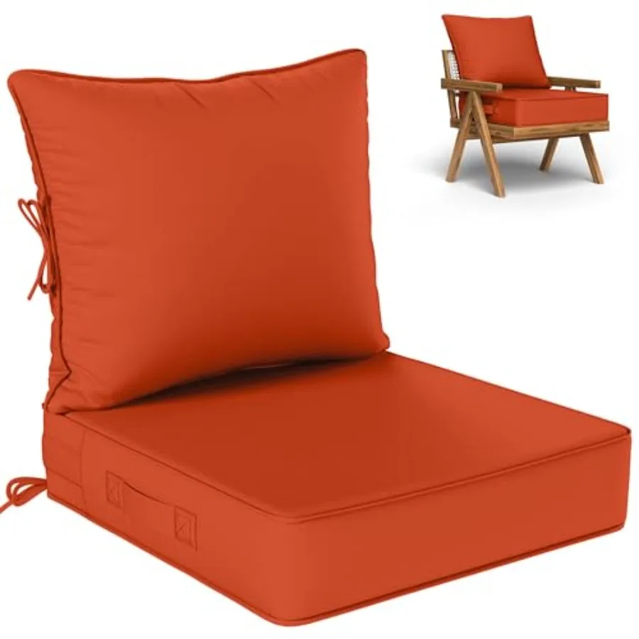 

Outdoor Seat Cushion Set × W × 5 H Inch Waterproof and Fade Resistant Patio Furniture Cushions with Removabe Cover with Hande a