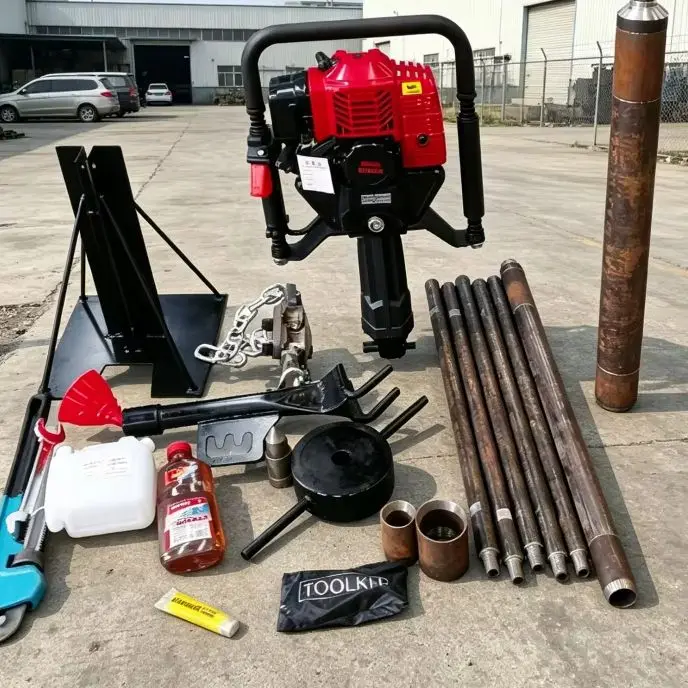 Customized Backpack Drilling Rig Petrol Diesel Soil Sampling Rig Rock Concrete Coring 15M Complete Core Light Accurate