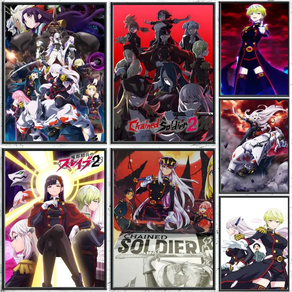 Beliebtes Anime-Poster „Chained Soldier“, HD, wasserfest, selbstklebende Wandkunst – für mehrere Szenen geeignet, Top-Geschenkidee