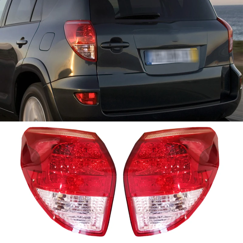 

For Toyota RAV4 2006 2007 2008 Car Tail Light Rear Bumper Brake Lamp Fog Light Cover Housing Accessories Without Bulbs