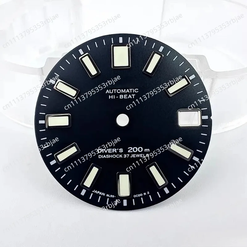 28.5mm Diameter High-quality 62MAS Sun Pattern Gray Dial, Suitable for NH35 Movement C3 Green Luminous Featuring