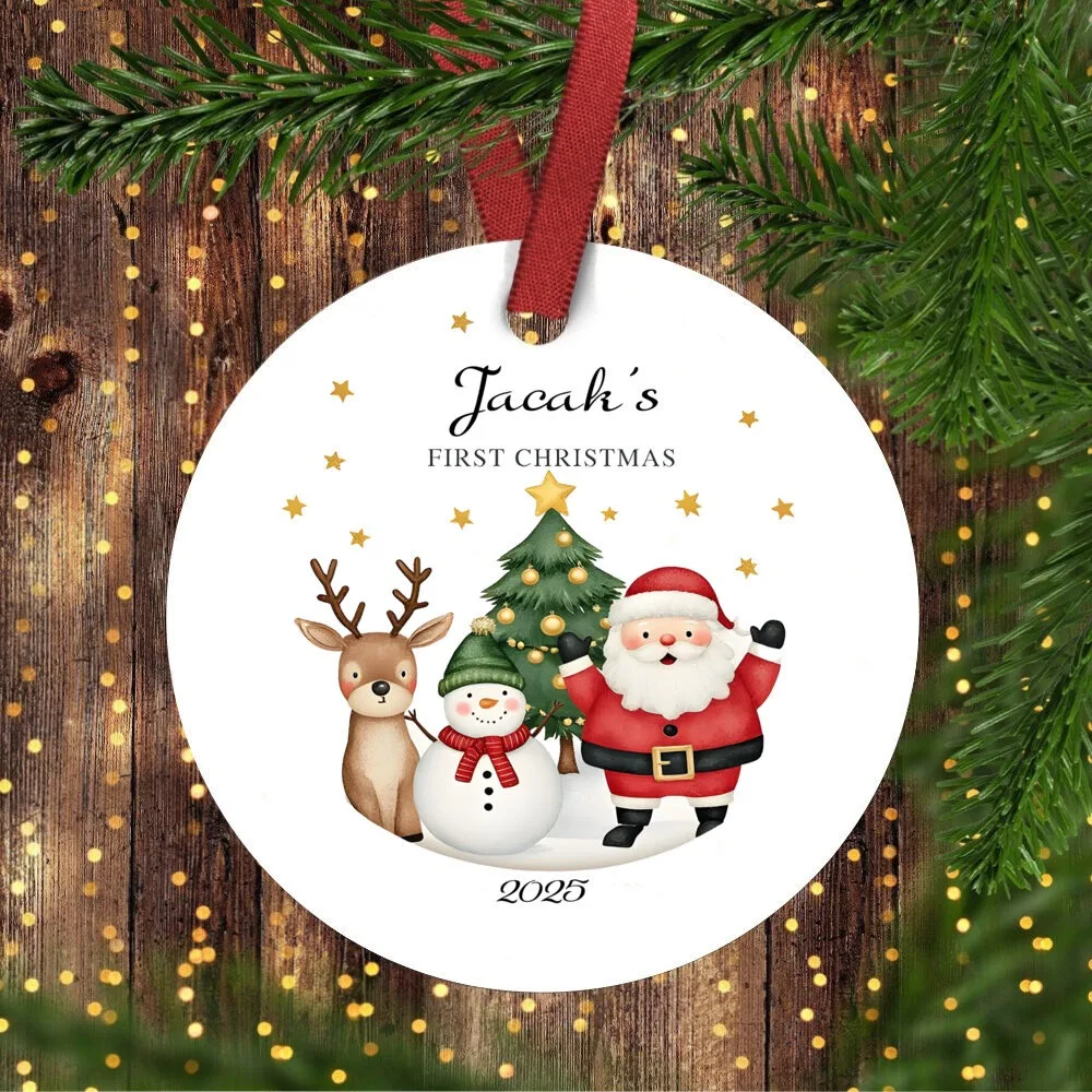 حلي عيد الميلاد الأولى المخصصة للطفل، زينة عيد الميلاد الأولى اللطيفة لحديثي الولادة، تذكار شخصي للأطفال، حلي عيد الميلاد الأول