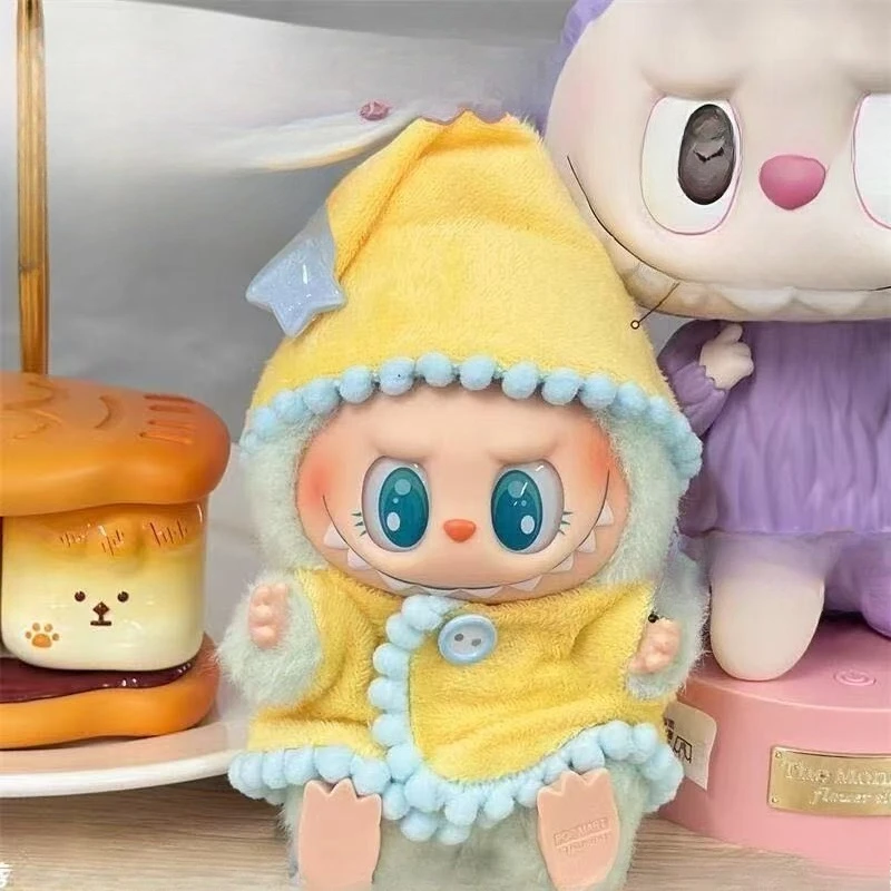 

Suitable for Labubu Clothes New Hot-selling Little Yellow Oil Pajamas Set Yellow and Blue Contrast Color Fresh and Cute Clothes