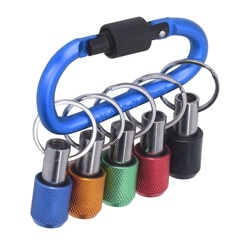 1/4 Bit Holder, Oxidation Resistant Good Compatibility Magnetic Socket Holder Metal Carabiner Portable Plating Blue Easy To Use