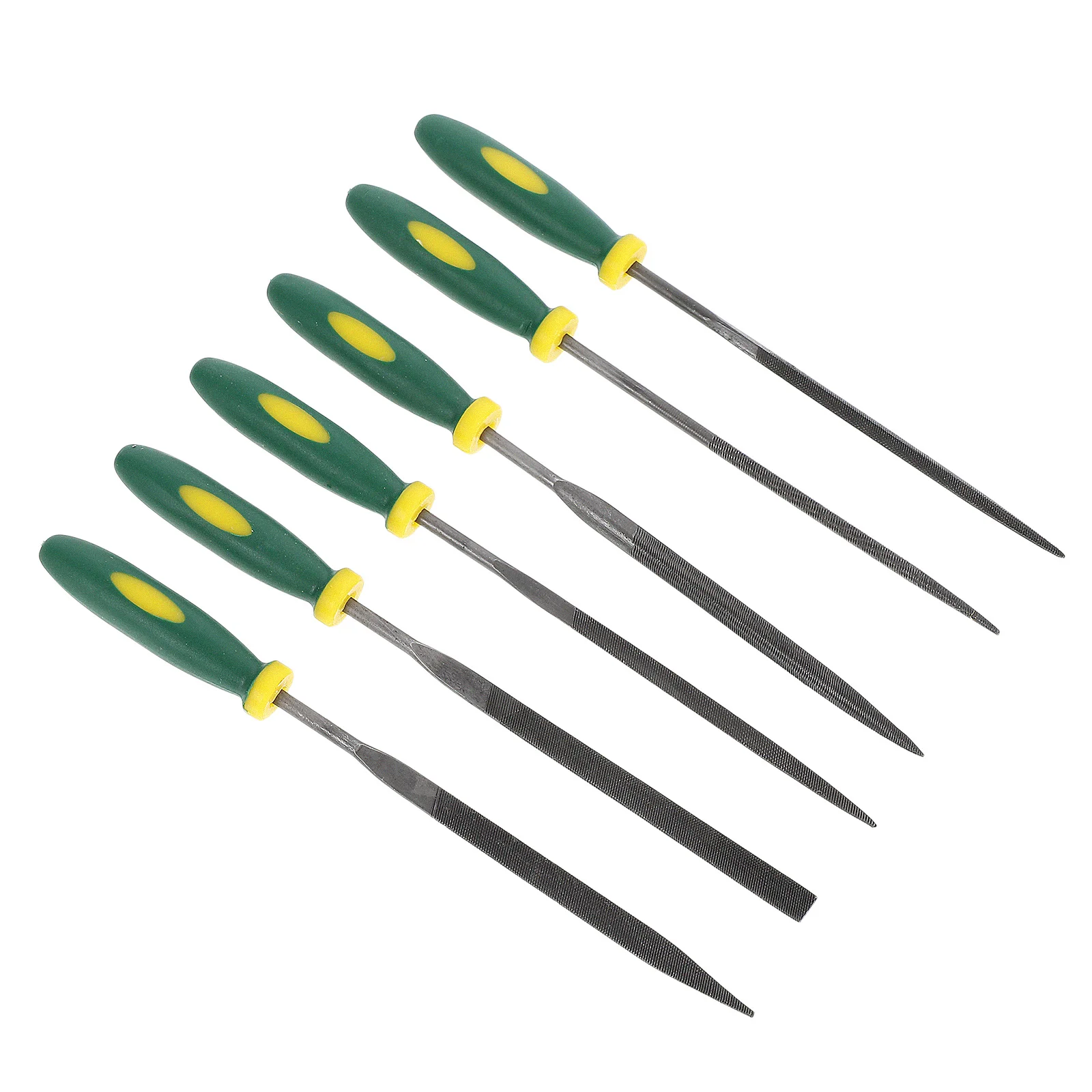 

6pcs Steel File Set Hardened Metal Carving Files For Wood Stone Polishing Diamond Grinding Round Handle Hand Tools Woodworking